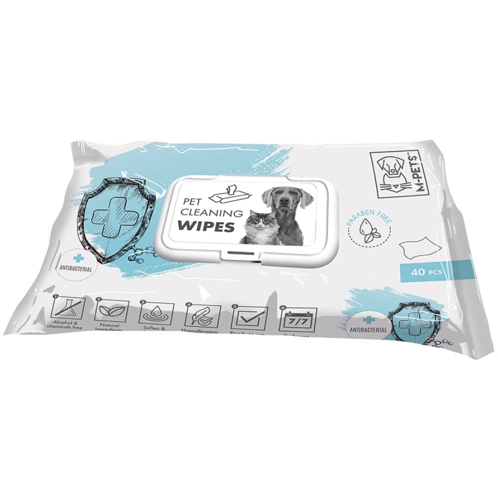 M PETS MAXI PACK WIPES ANTIBACTERIAL 80PCS