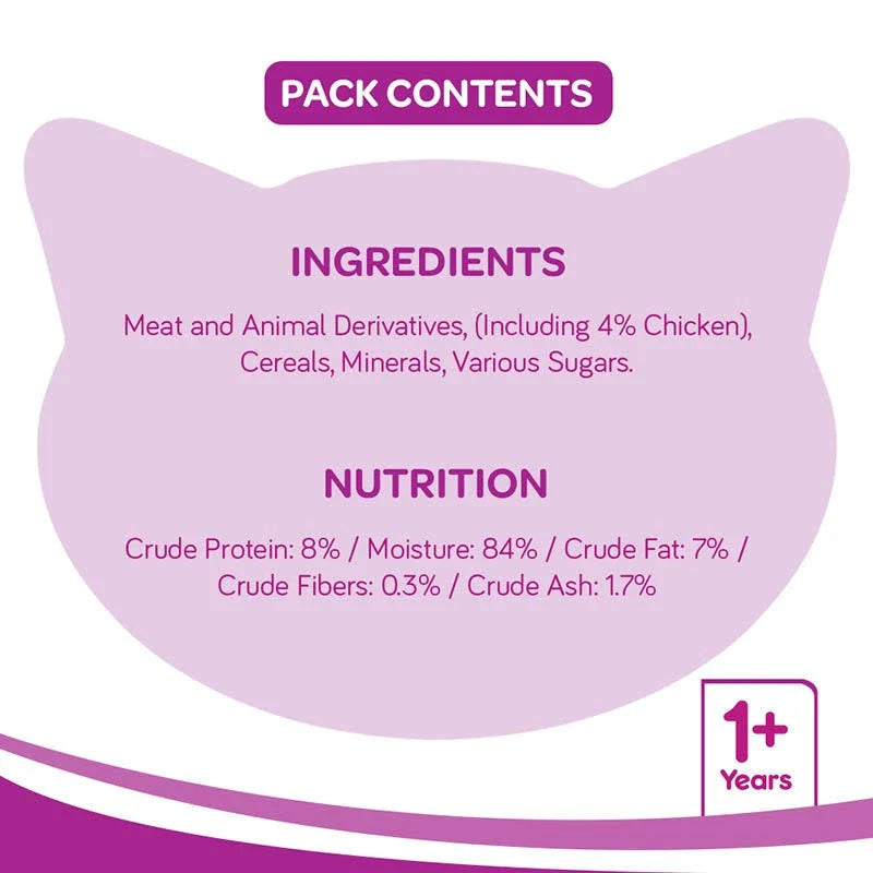 WHISKAS ADULT CHICKEN IN GRAVY 85G