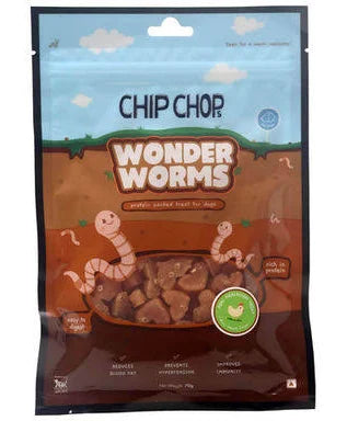 CHIP CHOP WONDER WORMS MINI CHICKEN BONE WITH MEALWORMS 70G