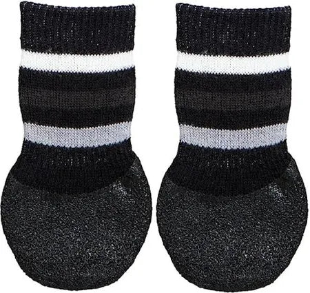 DOG SOCKS NON SLIP WITH ALL ROUND RUBBER COATING L 2 PCS BLACK