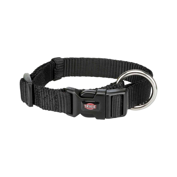 PREMIUM COLLAR S M 30 45CM 15MM JET BLACK