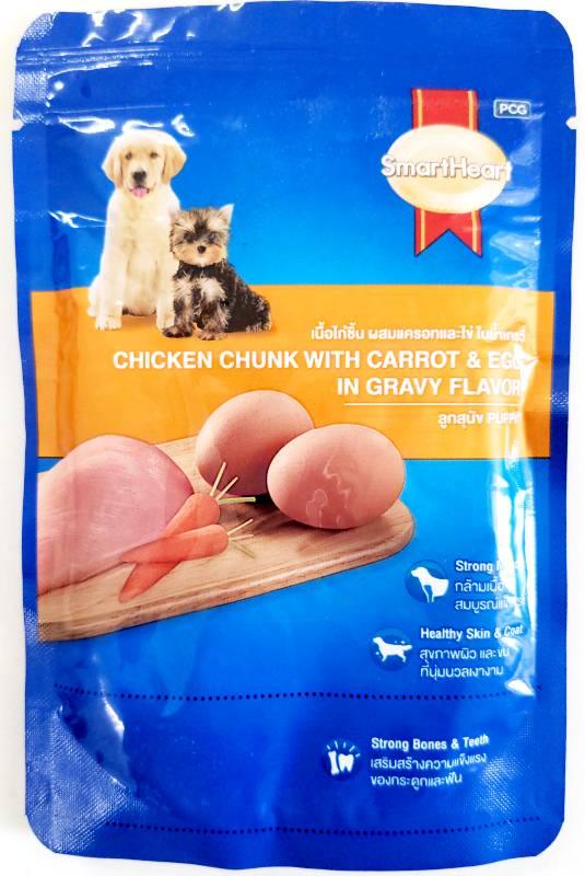 SH POUCH CHICKEN CHUNK CARROT AND EGG 80GM