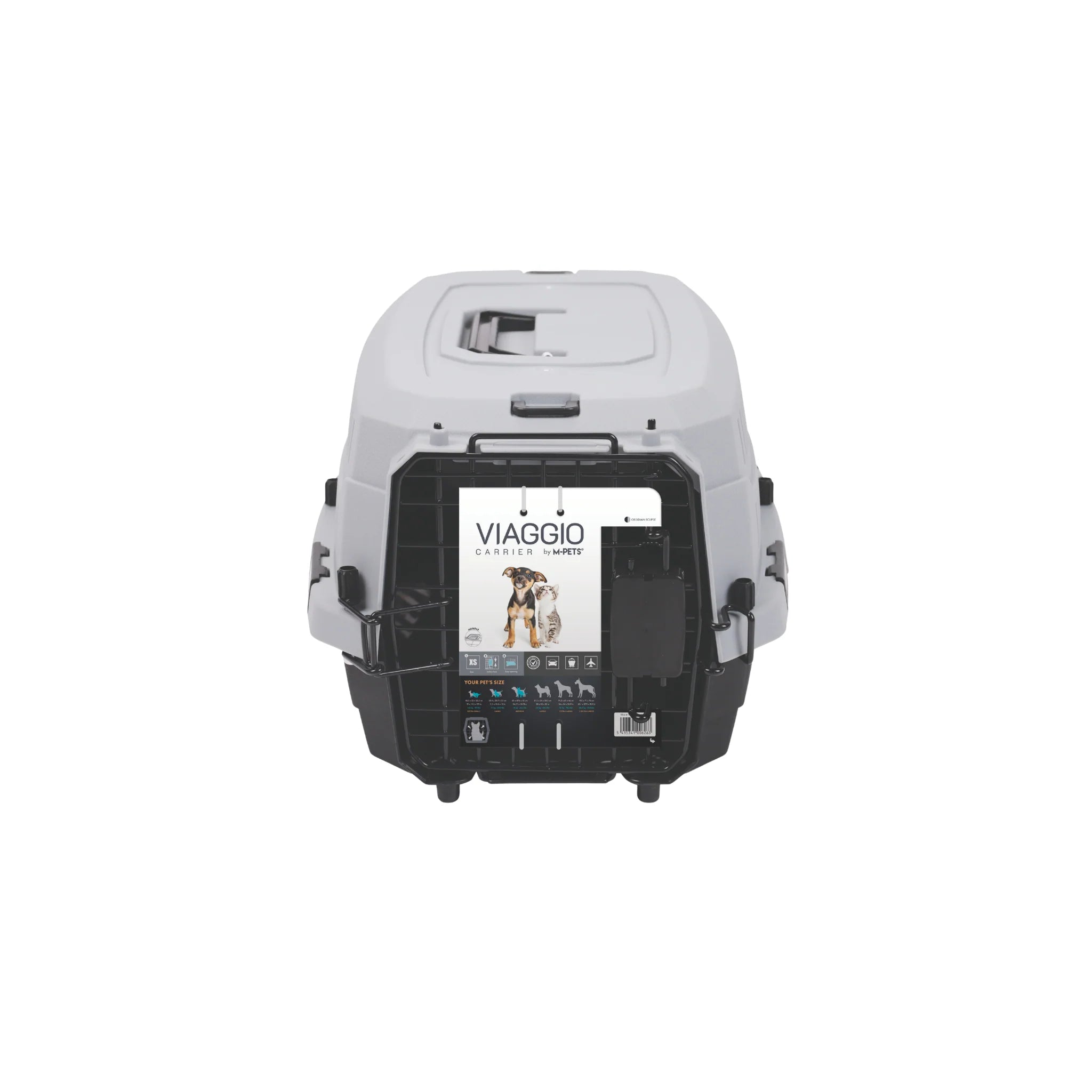 M PETS VIAGGIO CARRIER BLACK AND GREY MEDIUM 26.77